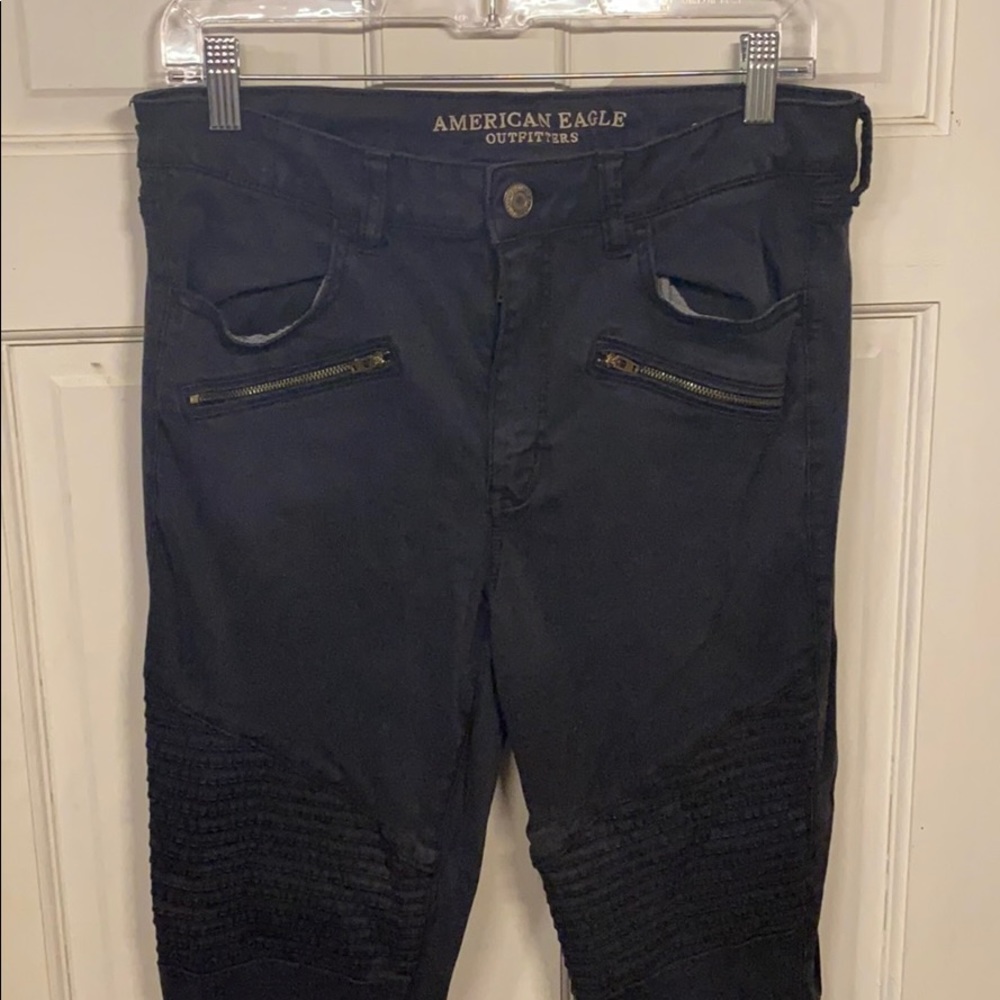 Black high rise skinny jeans